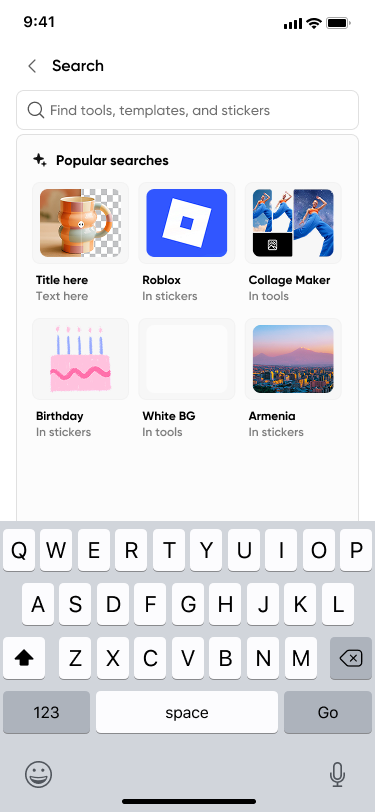 Mobile popular searches