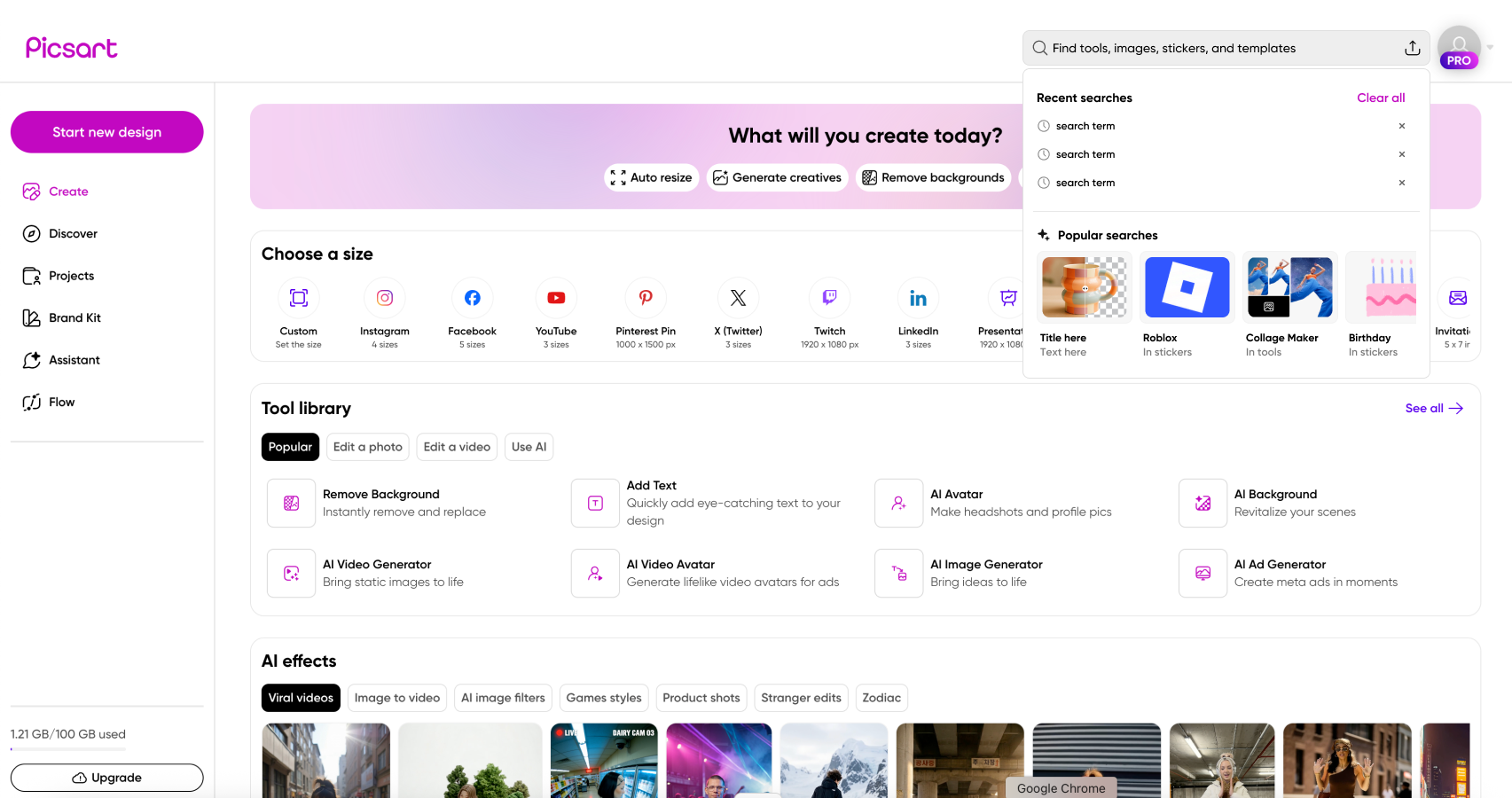 Desktop search - light mode